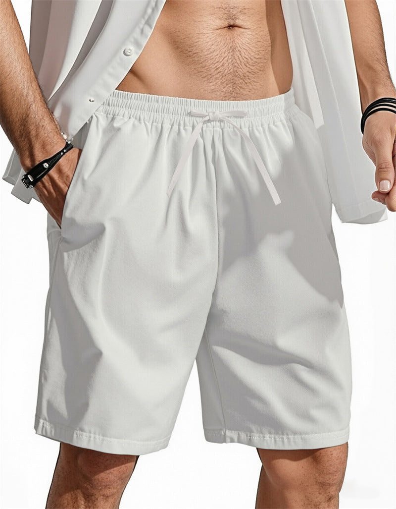 Men’s Cotton-Linen Shorts – Breathable Straight Fit Summer Essential