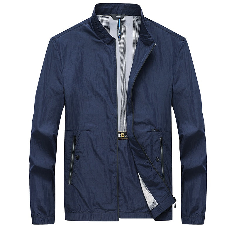 Chaqueta ligera de protección solar para hombre – Capa transpirable de verano