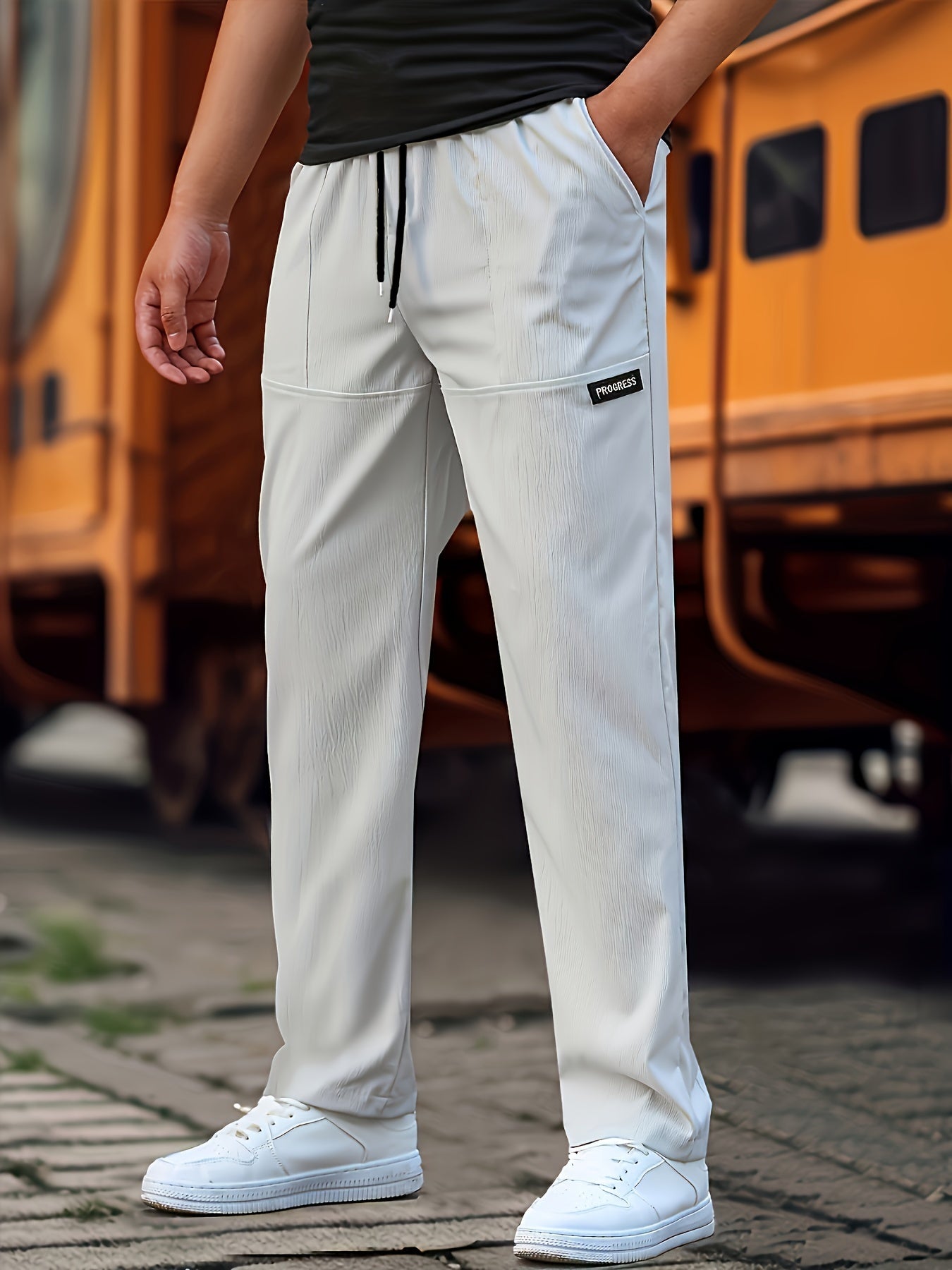 Pantalones elásticos de alto rendimiento para hombre – Ajuste informal de entrenamiento y ropa urbana