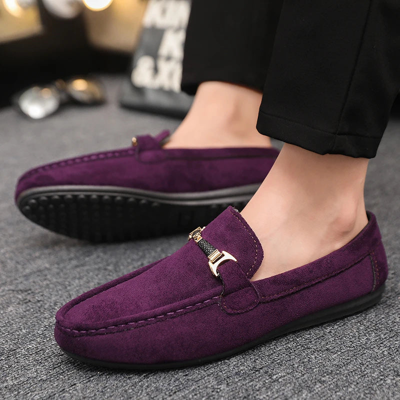 Zapatos de Lona Coreanos para Hombre Loom & Soul™ – Mocasines Casuales Ligeros y Transpirables sin Cordones con Diseño de Rayas