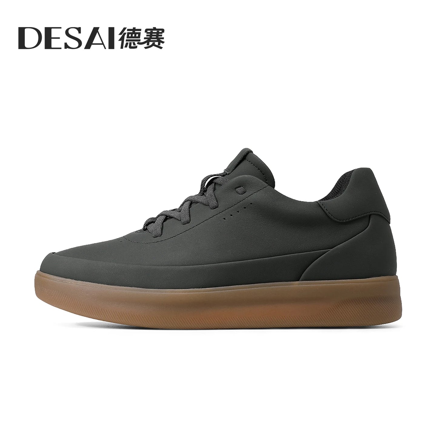 Desai™ DS3097 Zapatos casuales de cuero para hombre – Zapatillas deportivas ligeras y transpirables de suela blanda