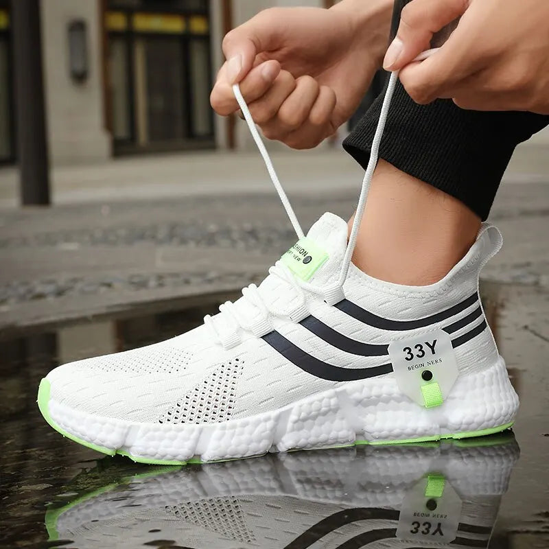 Zapatillas de Malla con Cordones para Hombre – Calzado Informal Ligero y Transpirable para Caminar