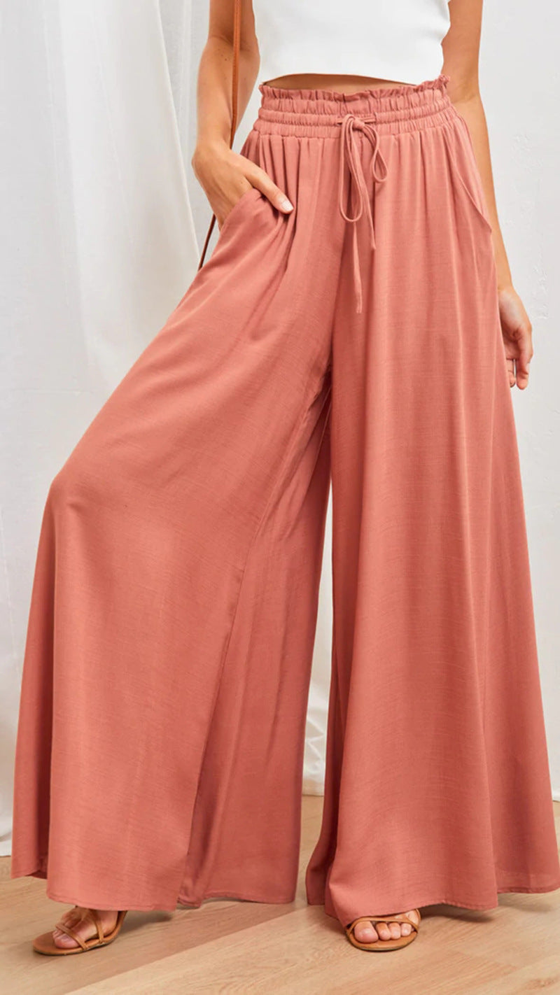Pantalon de détente large Loom & Soul™ – Jogging taille haute coupe décontractée pour femme avec poches