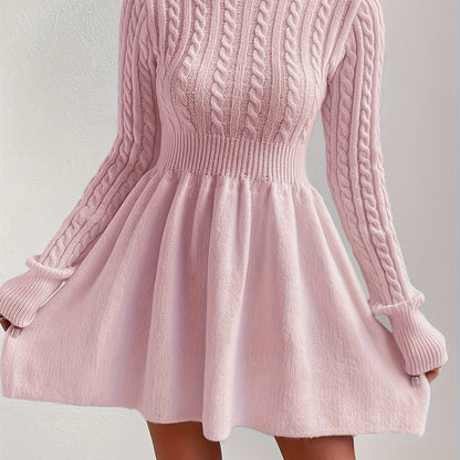 Minivestido entallado de cuello alto – Elegante vestido corto con corte A para eventos
