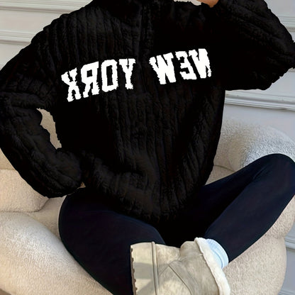 Elegante Abrigo de Punto con Cremallera – Abrigo de Cuello Alto para Mujer Otoño/Invierno