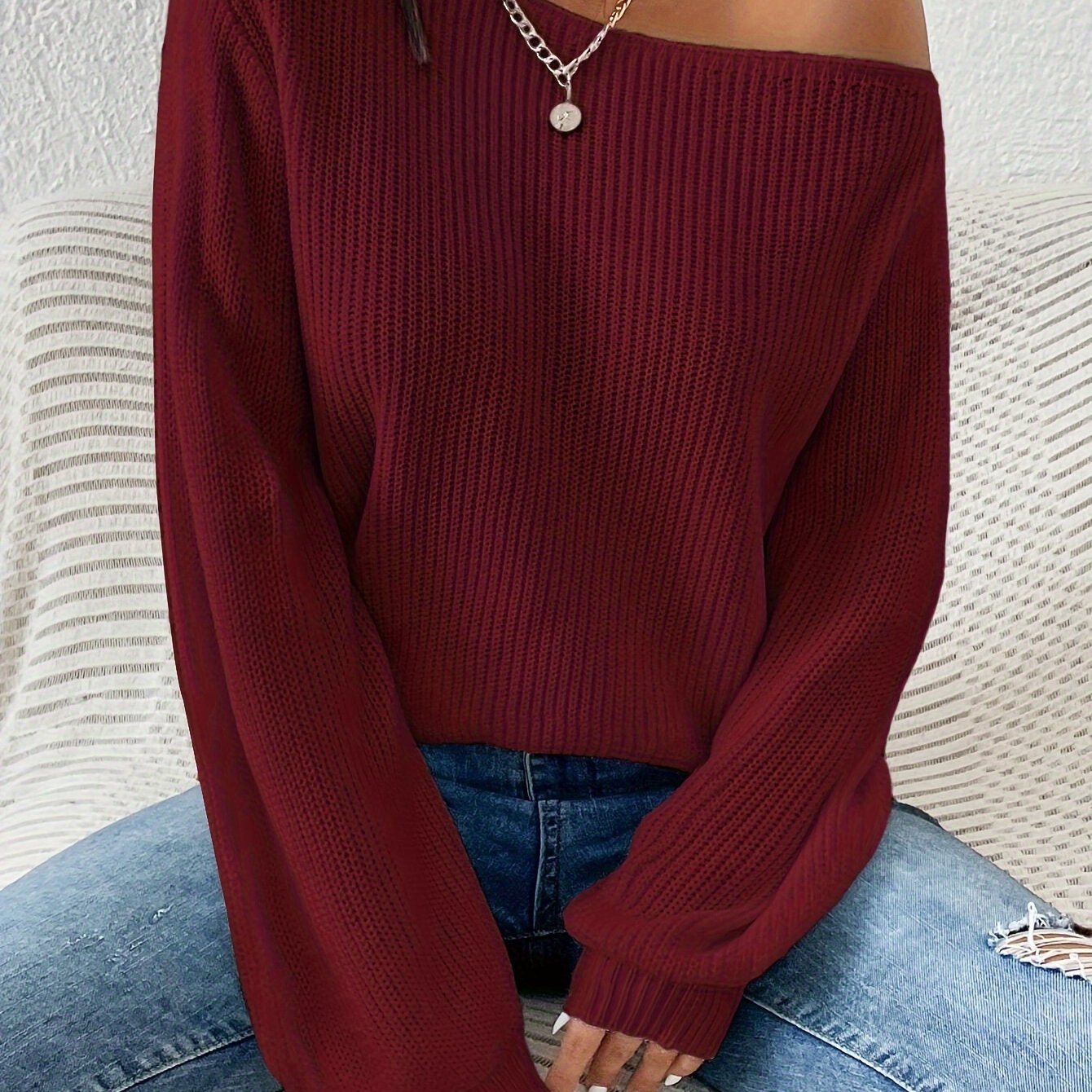 Suéter asimétrico para mujer: jersey elegante para primavera/otoño