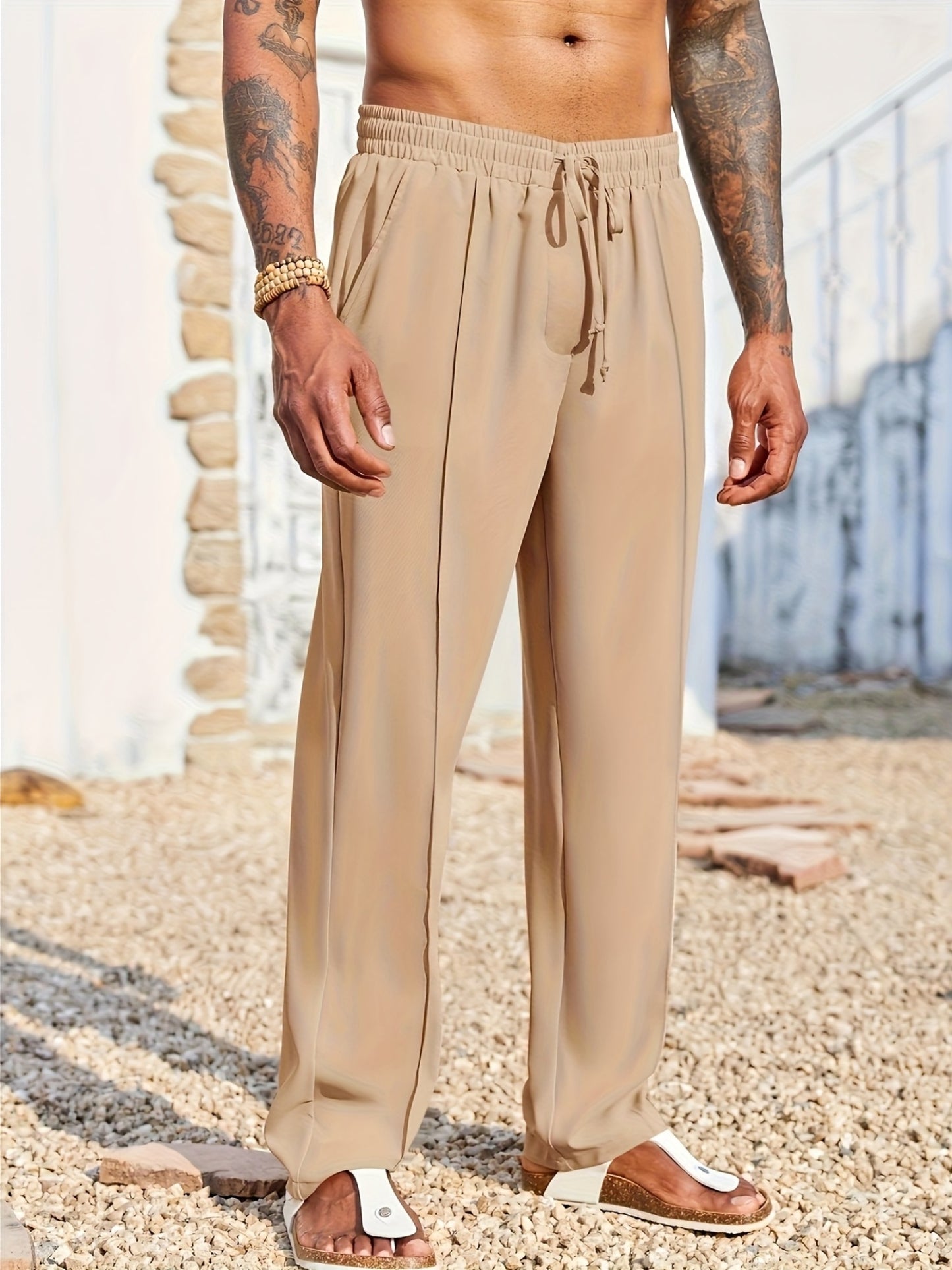 Pantalones casuales de pana para hombre – Corte recto ajustado, antiarrugas