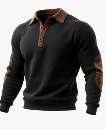 Sudadera con media cremallera y estampado 3D estilo étnico para hombre – Casual, holgada, de manga larga