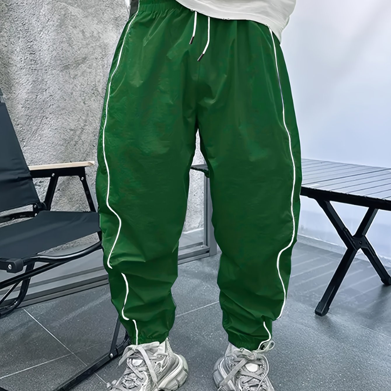 Pantalones de Jogging Holgados de Hombre con Cordón – Transpirables Informales para Exteriores