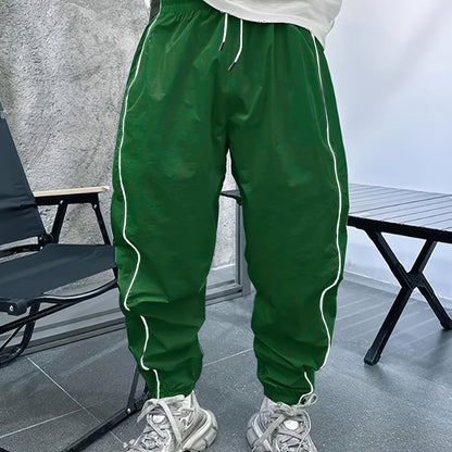 Pantalones de Jogging Holgados de Hombre con Cordón – Transpirables Informales para Exteriores