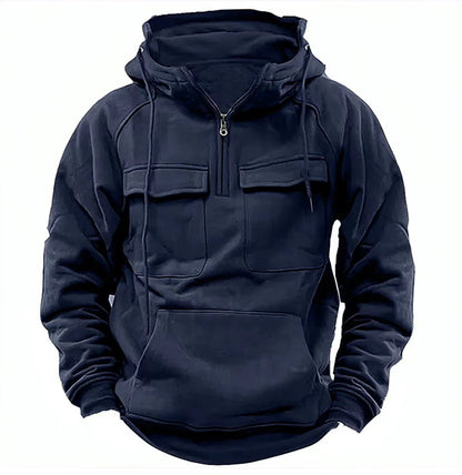 Sudadera con capucha y cremallera para hombre Loom & Soul™ - Sudadera gruesa de forro polar con capucha con cordón y bolsillos