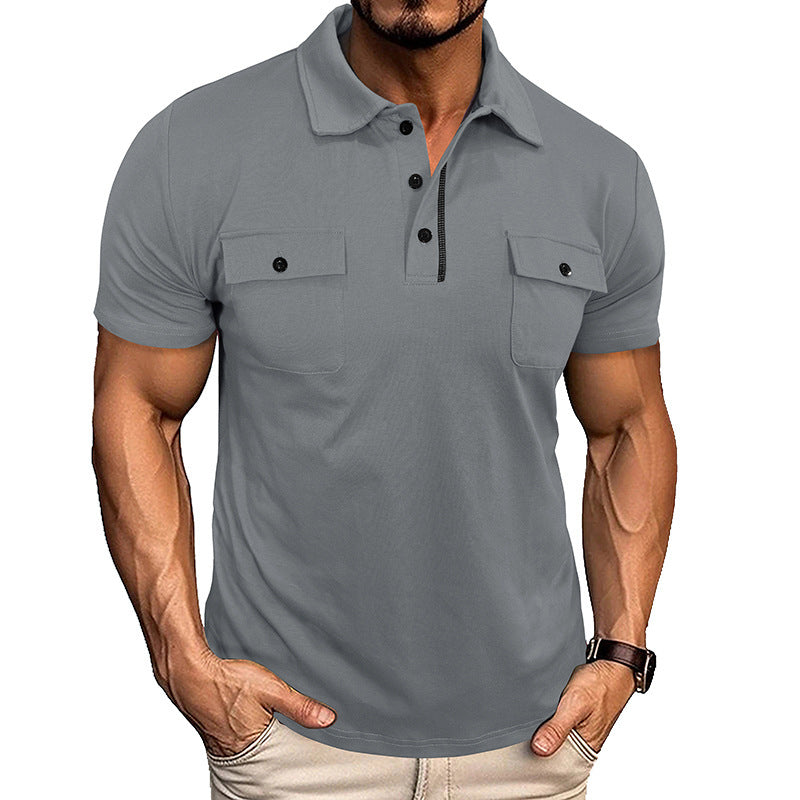 Polo de verano para hombre Loom & Soul™ – Camiseta de manga corta con cuello y bolsillo en el pecho