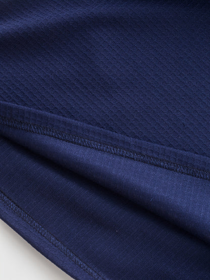 Chemise Henley gaufrée pour homme – Haut boutonnée toutes saisons blanc et noir