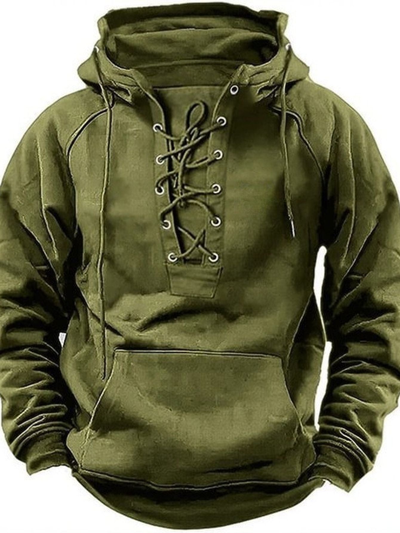 Pull à capuche surdimensionné pour homme – En molleton épais avec poche, grandes tailles