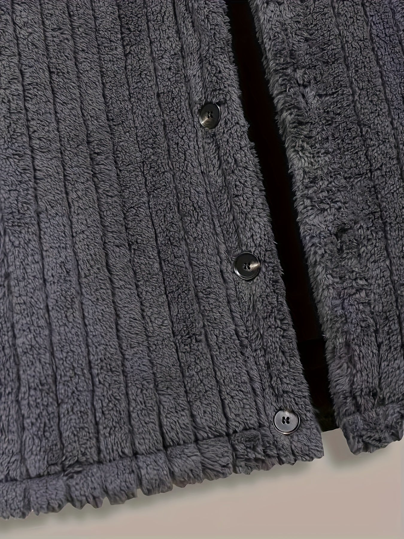 Chaqueta de Franela con Botones para Hombre – Abrigo Casual de Solapa para Invierno