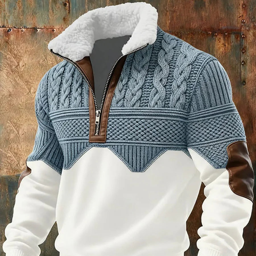 Sudadera Estampada Digital para Hombre Corte Ajustado – Jersey Urbano de Invierno