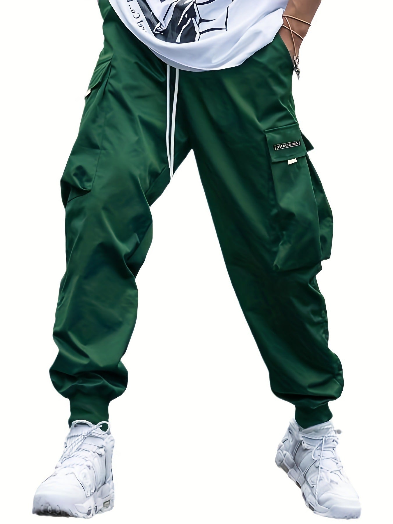 Pantalones Cargo para Hombre Loom & Soul™ – Pantalones con Cordón, Múltiples Bolsillos, Estilo Hip-Hop Urbano
