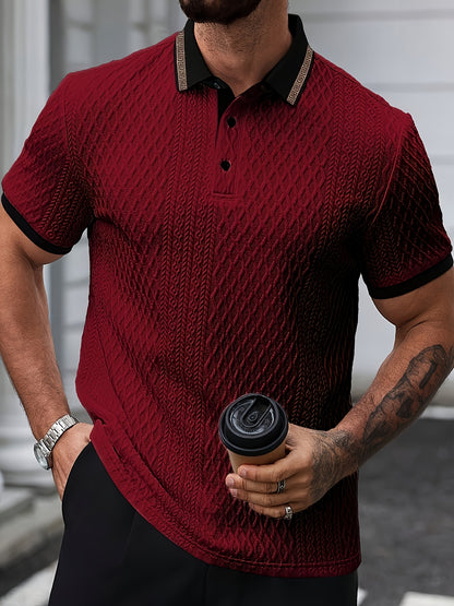 Polo color block para hombre – Polo de golf y casual de verano transpirable