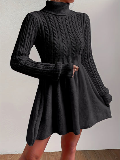 Minivestido entallado de cuello alto – Elegante vestido corto con corte A para eventos