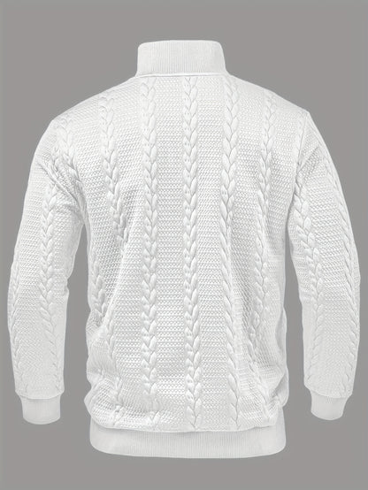 Chemise Henley décontractée pour homme – Haut boutonné à manches longues en tissu extensible doux