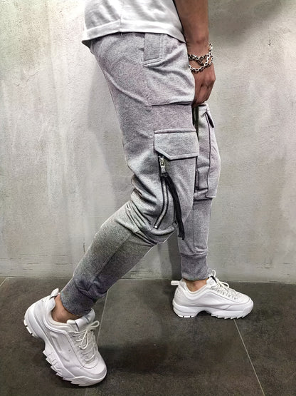 Pantalones Cargo de Hombre Urbanos – Pantalones de Exterior con Cordón y Bolsillos Múltiples