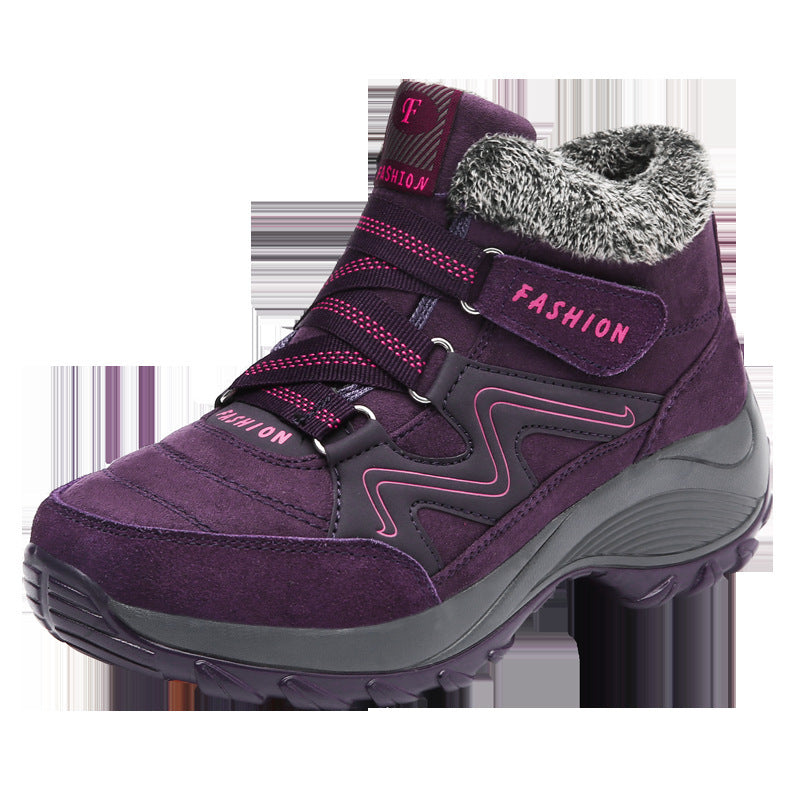 Loom & Soul™ Zapatos de cuero para senderismo de mujer – Botas de trekking impermeables antideslizantes para camping y aventura