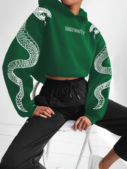 Sudadera con capucha roja para mujer – Sudadera urbana con estampado de Fénix y Mariposa