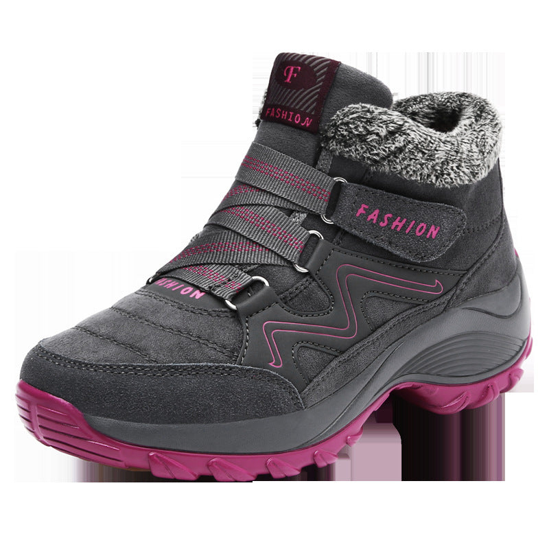 Loom & Soul™ Zapatos de cuero para senderismo de mujer – Botas de trekking impermeables antideslizantes para camping y aventura