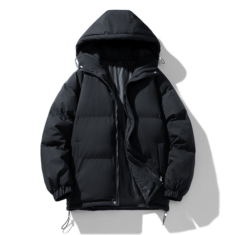 Abrigo con capucha de invierno Loom & Soul™ para hombre – Chaqueta acolchada de algodón grueso con cremallera para calidez y estilo diario