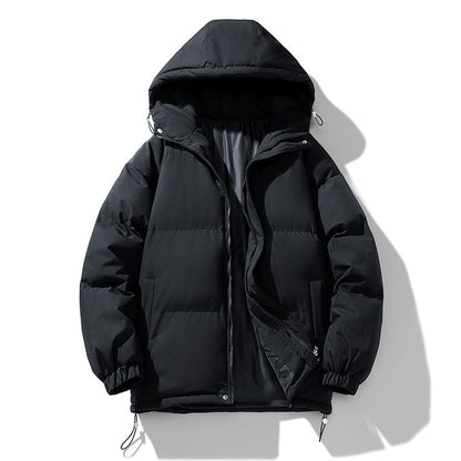 Abrigo con capucha de invierno Loom & Soul™ para hombre – Chaqueta acolchada de algodón grueso con cremallera para calidez y estilo diario