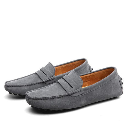 Zapatos Casuales de Piel para Hombre Loom & Soul – Parte Superior de Piel Genuina de Vacuno, Forro de Piel de Cerdo, Suela de Goma Antideslizante, Puntera Redonda, Comodidad sin Cordones