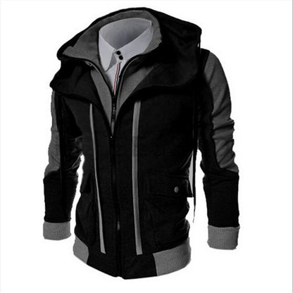 Cárdigan de algodón con capucha para hombre Loom & Soul – Chaqueta con cremallera de corte ajustado para primavera
