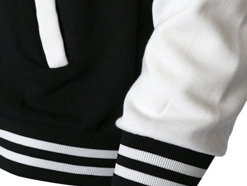 Chaqueta de béisbol Loom & Soul para hombre – Ropa de abrigo urbana clásica con cremallera estilo universitario