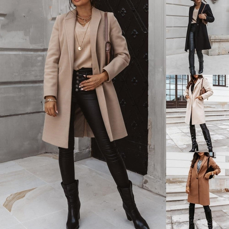 Chaqueta Oversize Coreana Bomber para Mujer Loom & Soul™ – Abrigo de Invierno Cálido con Cuello Solapa para un Estilo Urbano sin Esfuerzo