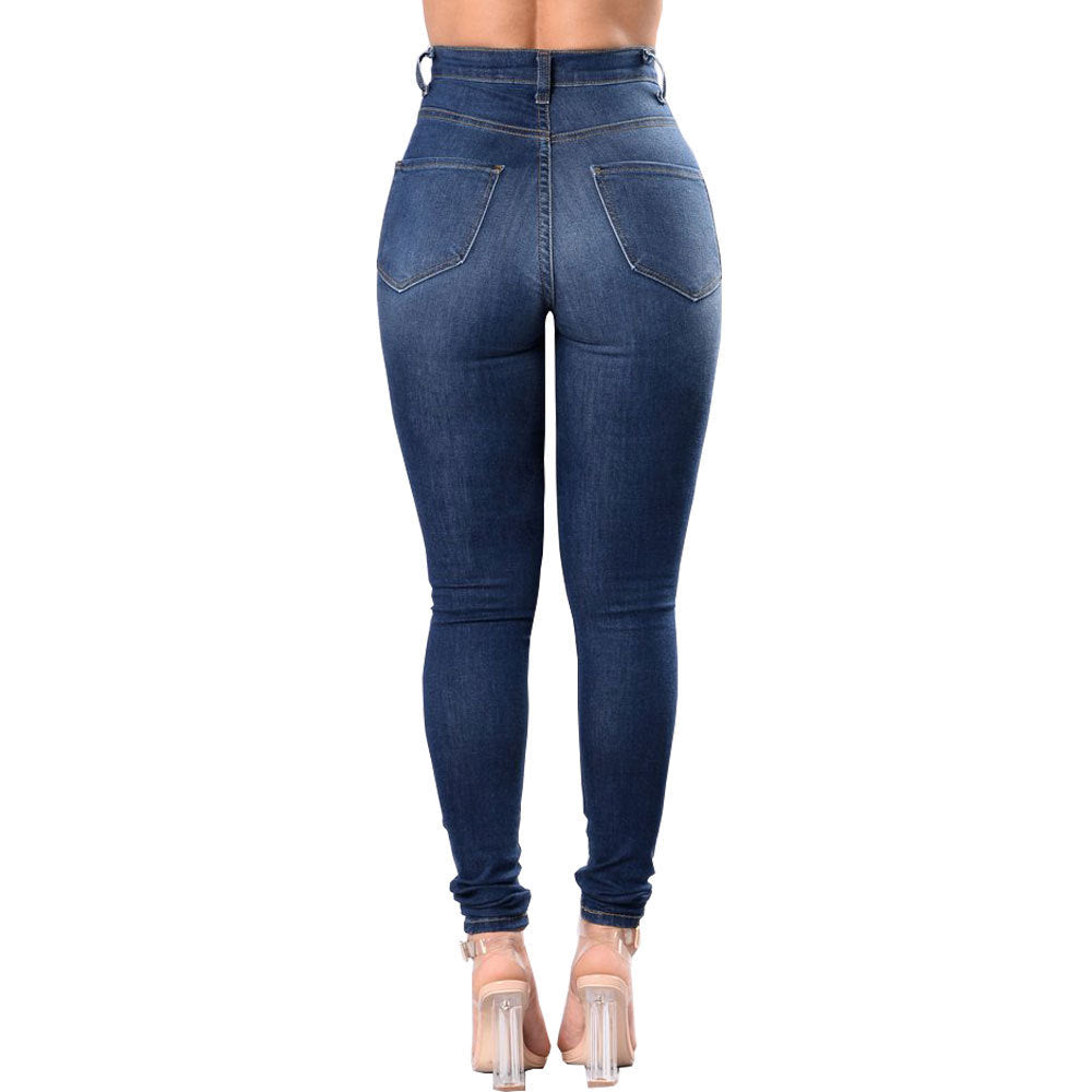 Loom & Soul™ Jean déchiré pour femme – Jean délavé taille haute pour un style urbain sans effort