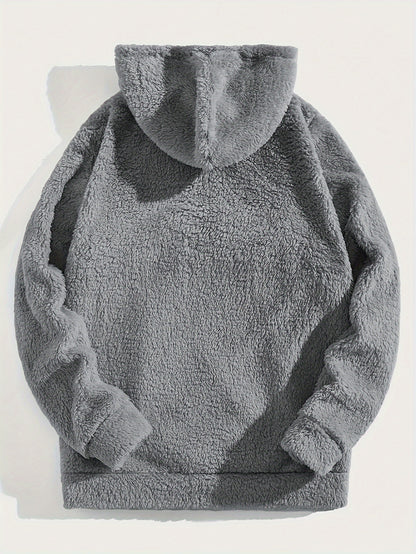Sweat à capuche en molleton doux pour hommes – Demi-zip « Brooklyn » Pull d'hiver
