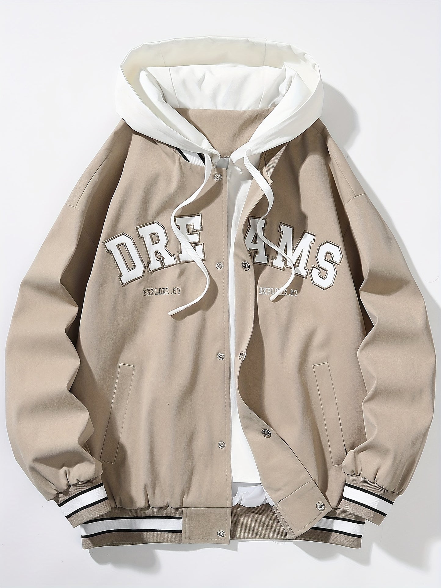Veste à capuche Loom & Soul pour homme « DREAMS » – Manteau ample streetwear