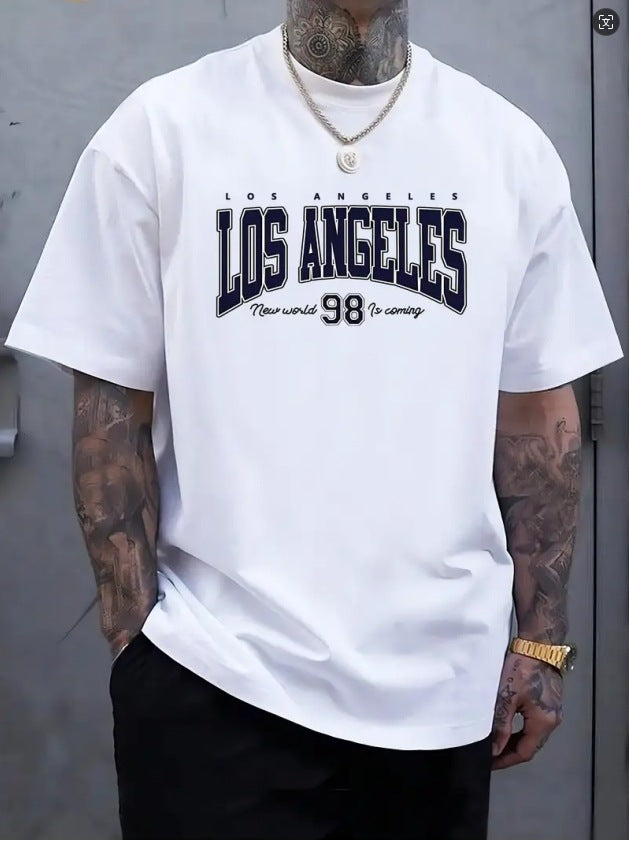 Camiseta retro de algodón para hombre – Manga corta informal de trabajo