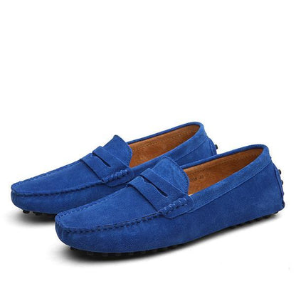 Zapatos Casuales de Piel para Hombre Loom & Soul – Parte Superior de Piel Genuina de Vacuno, Forro de Piel de Cerdo, Suela de Goma Antideslizante, Puntera Redonda, Comodidad sin Cordones