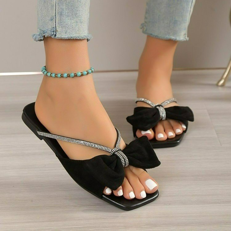 Women’s Bow-Knot Slides – Casual Outdoor Comfort Slippers
