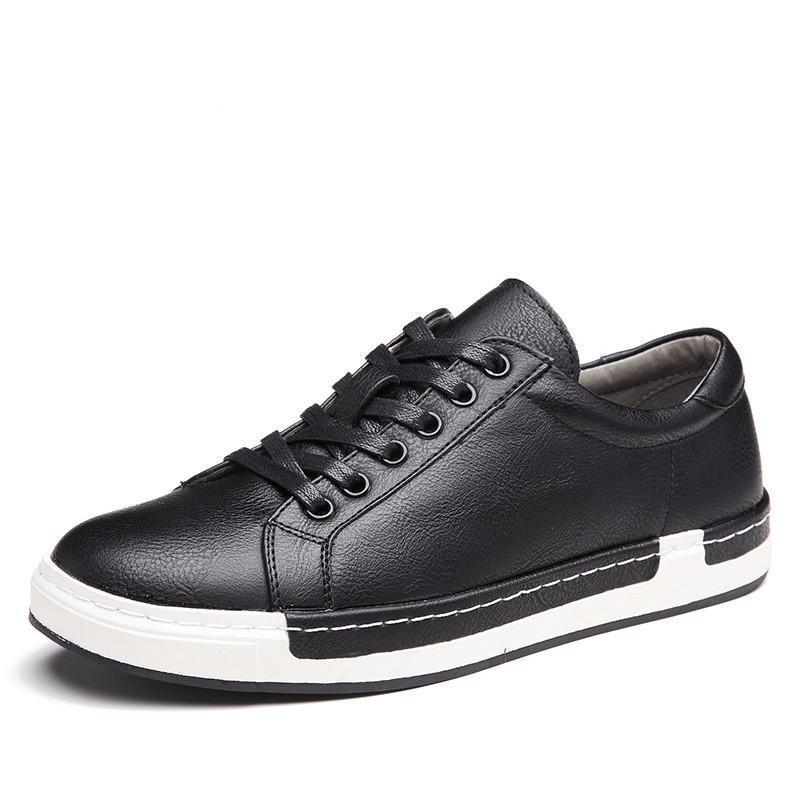 Loom & Soul Zapatos Artesanales de Hombre – Modelo Bajo con Cordones y Talón Plano, Suela de Goma Antideslizante, Interior de PU y Plantilla Acolchada