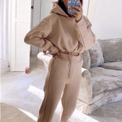 Survêtement 2 pièces femme Loom & Soul – Sweat à capuche manches longues et pantalon, ensemble de sport décontracté
