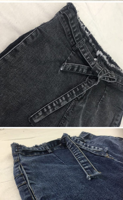 Loom & Soul™ Jeans con bajo deshilachado – Pantalones vaqueros de mujer de pernera recta