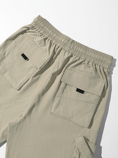 Pantalones cargo de mujer con cordón ajustable – Corte casual urbano con múltiples bolsillos