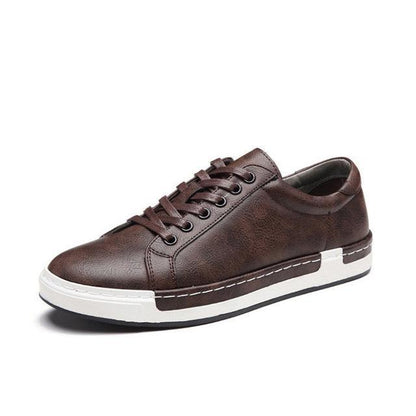 Loom & Soul Zapatos Artesanales de Hombre – Modelo Bajo con Cordones y Talón Plano, Suela de Goma Antideslizante, Interior de PU y Plantilla Acolchada