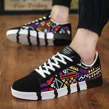 Zapatillas de Lona de Moda Loom & Soul™ para Hombre – Zapatos Casuales con Cordones, Costuras de Ante y Suela de Goma