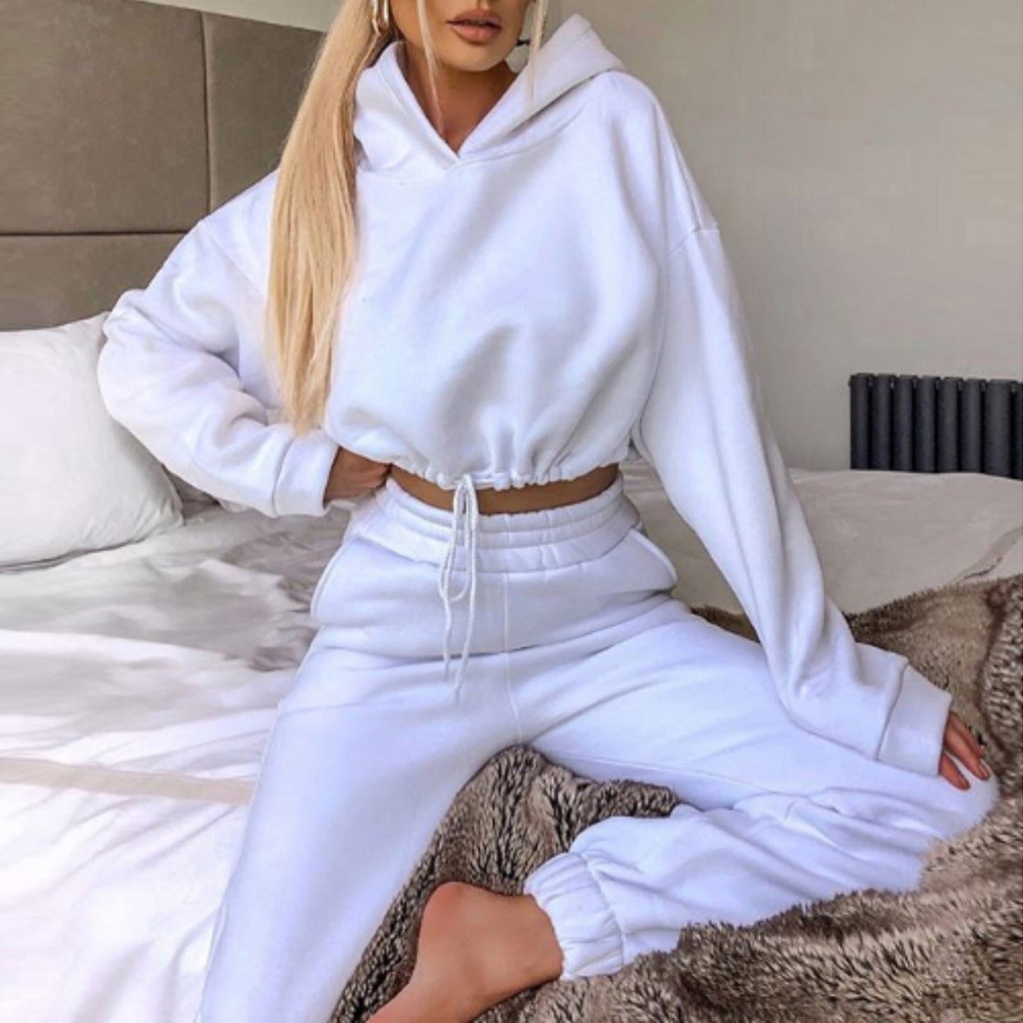 Survêtement 2 pièces femme Loom & Soul – Sweat à capuche manches longues et pantalon, ensemble de sport décontracté