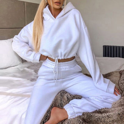Survêtement 2 pièces femme Loom & Soul – Sweat à capuche manches longues et pantalon, ensemble de sport décontracté