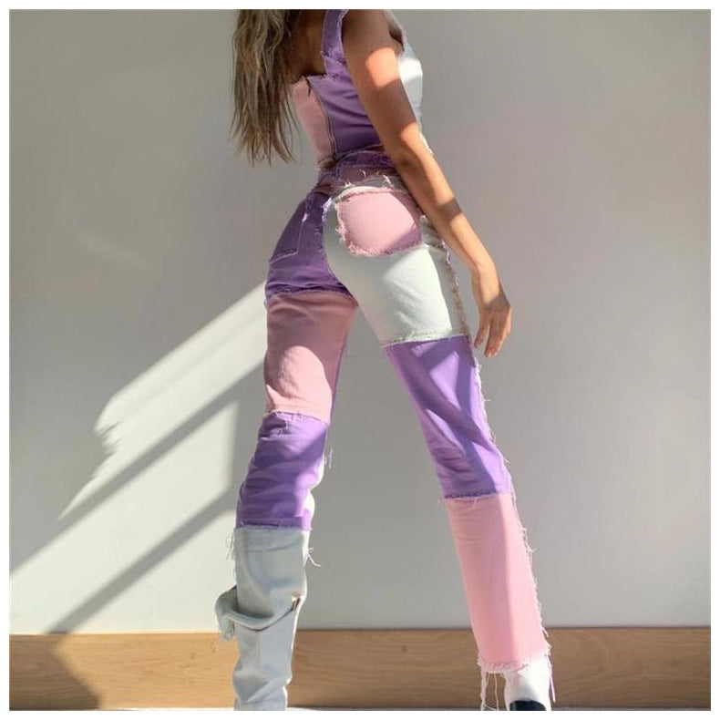 Loom & Soul™ Jeans de pernera recta con dobladillo sin rematar – Vaqueros elásticos de talle alto para mujer