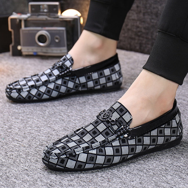 Zapatos de conducir casuales sin cordones para hombre Loom & Soul – Mocasines ligeros con diseño de celosía, tacón plano y ajuste de boca poco profunda
